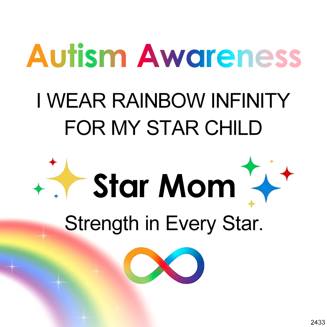 Autism Awareness Gift For Star Mom Double Layered Infinity Ring
