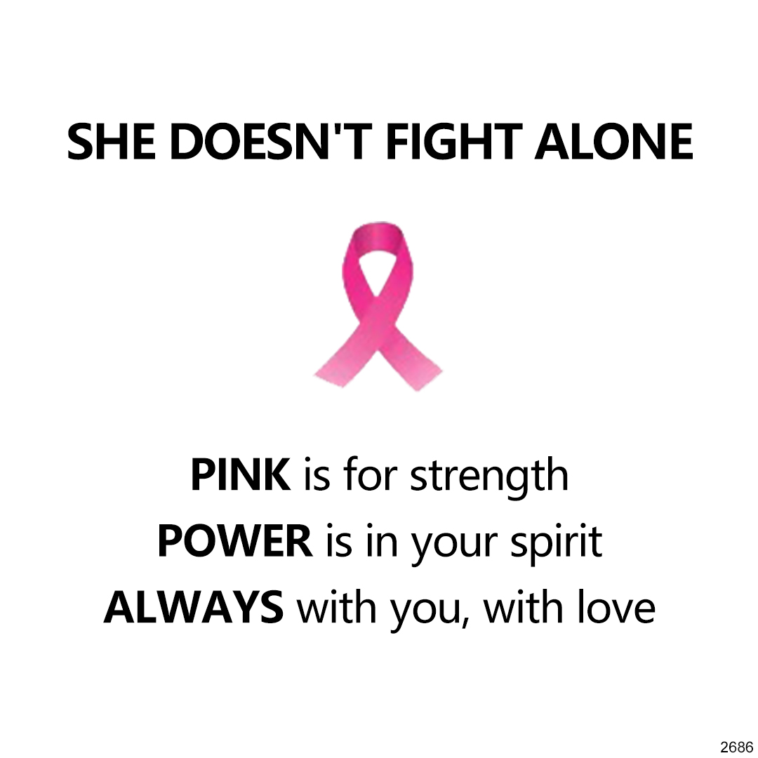 Breast Cancer Awareness-She Doesn t Fight Alone Horseshoe clasp pink diamond ring