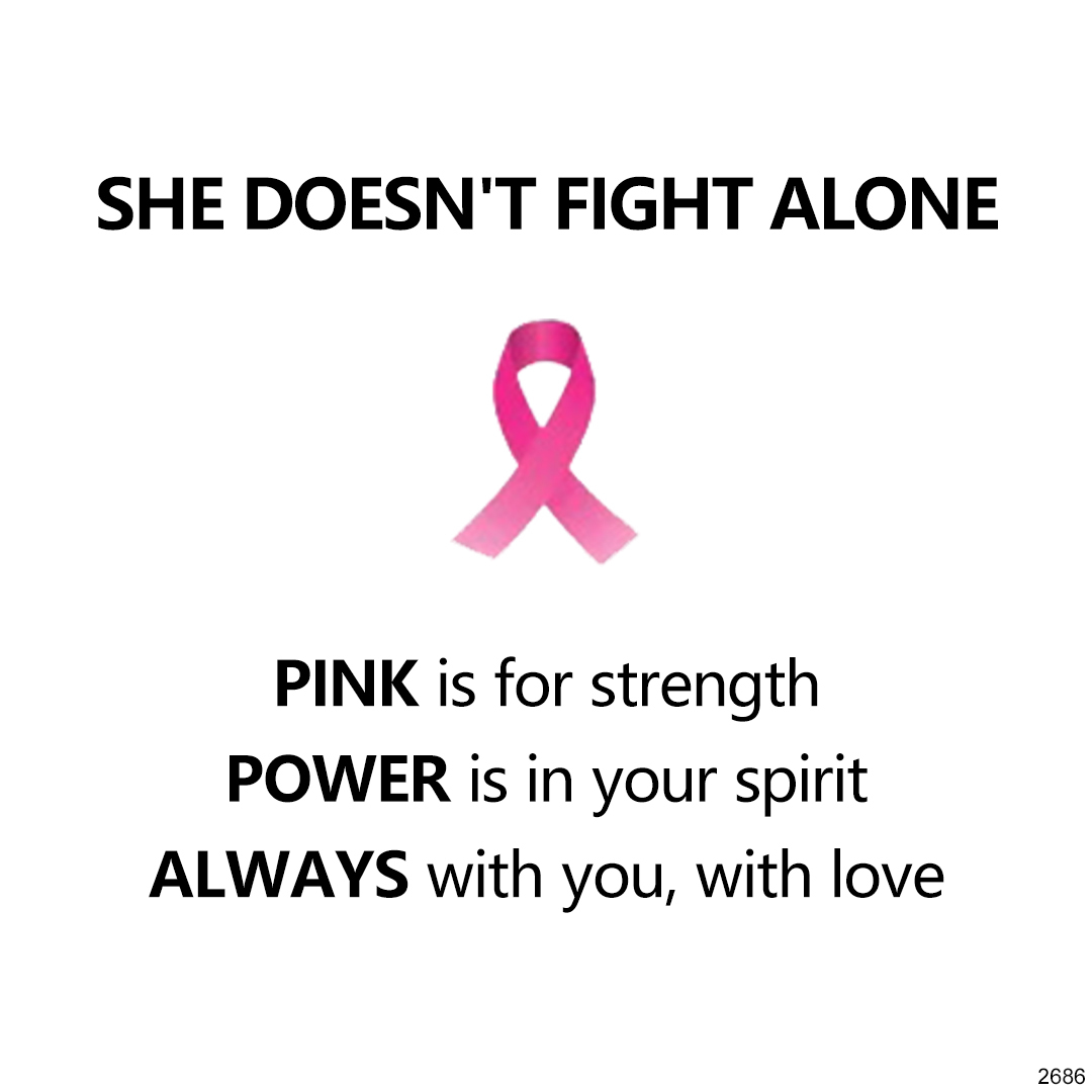 Breast Cancer Awareness-She Doesn t Fight Alone Horseshoe clasp pink diamond ring