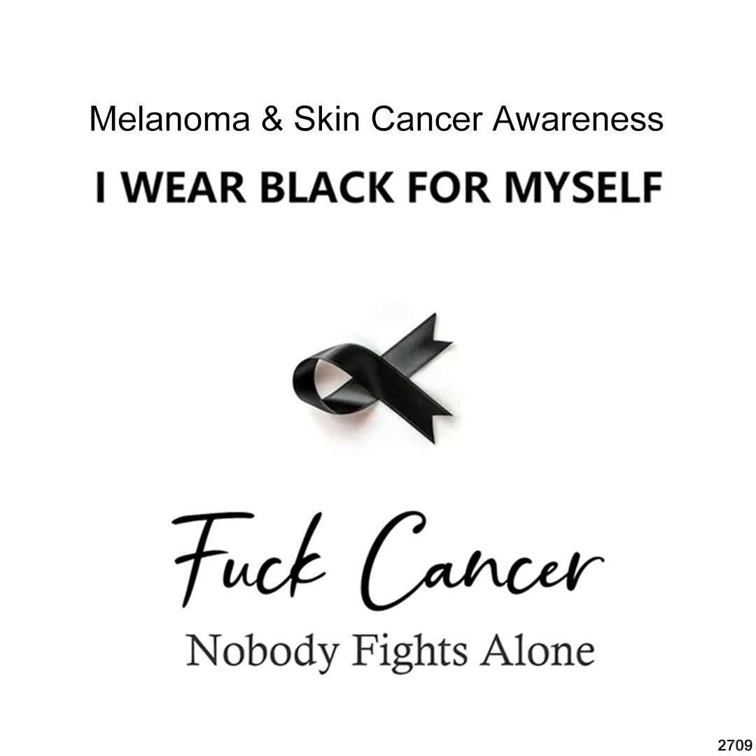 Melanoma & Skin Cancer Awareness Black Band Ring