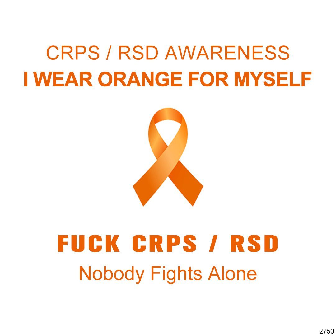 S925 CRPS/RSD Awareness Orange Stone Ring