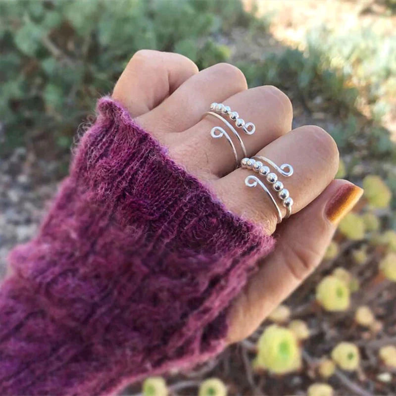 For Daughter - Drive Away Your Anxiety Circle Beads Fidget Ring-37bracelet