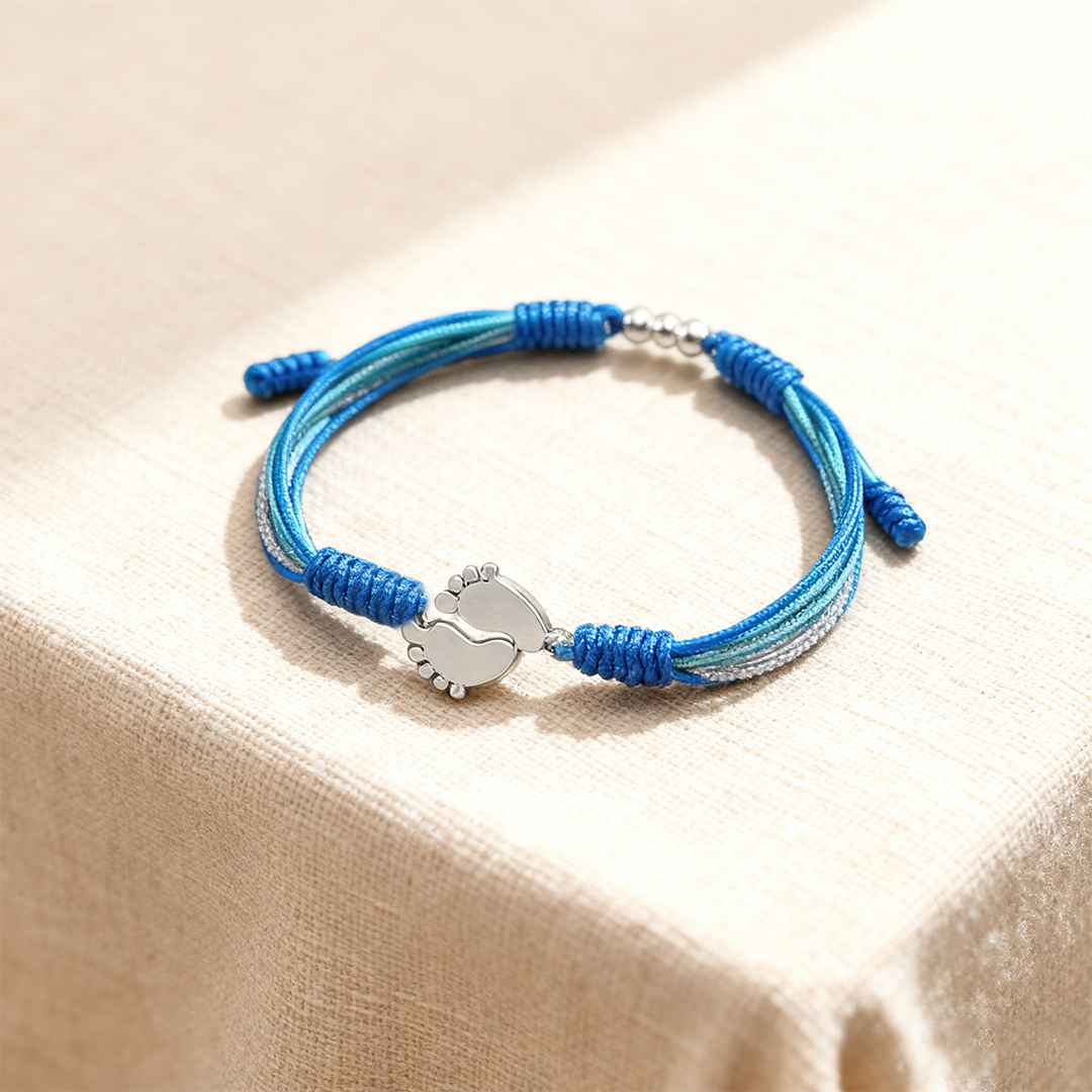 For Memorial - Mama of an Angel Braided ankle bracelet