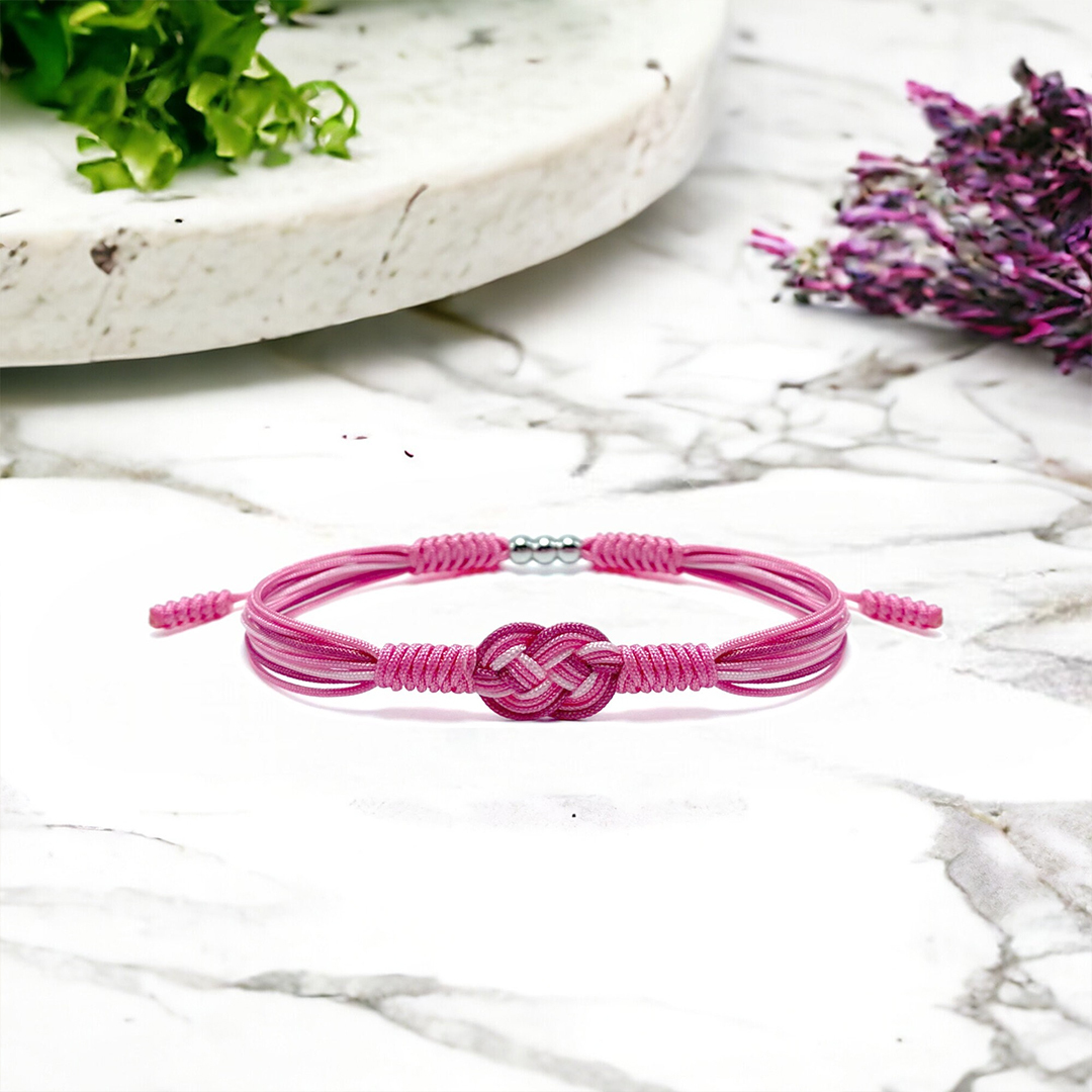 Breast Cancer Awareness-Support the fighters Pink knot bracelet