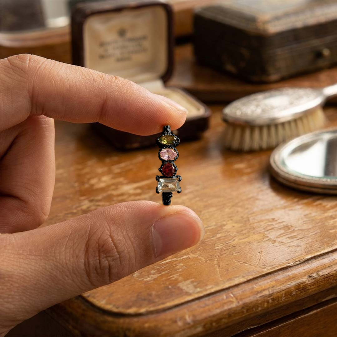 Irregular Birthstone Mother's Ring