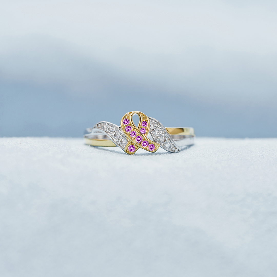 Purple ribbon ring to raise awareness of Alzheimer's disease