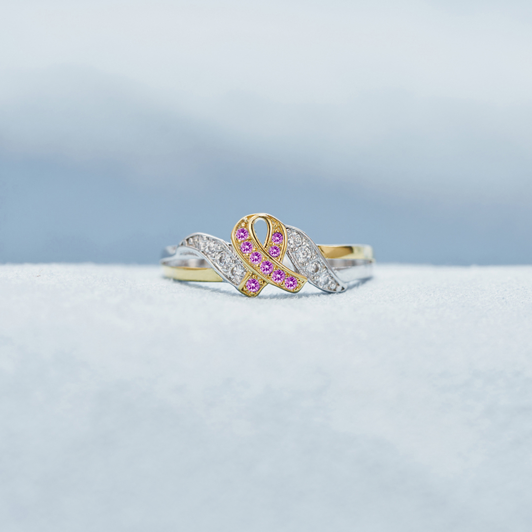 Purple ribbon ring to raise awareness of Alzheimer's disease