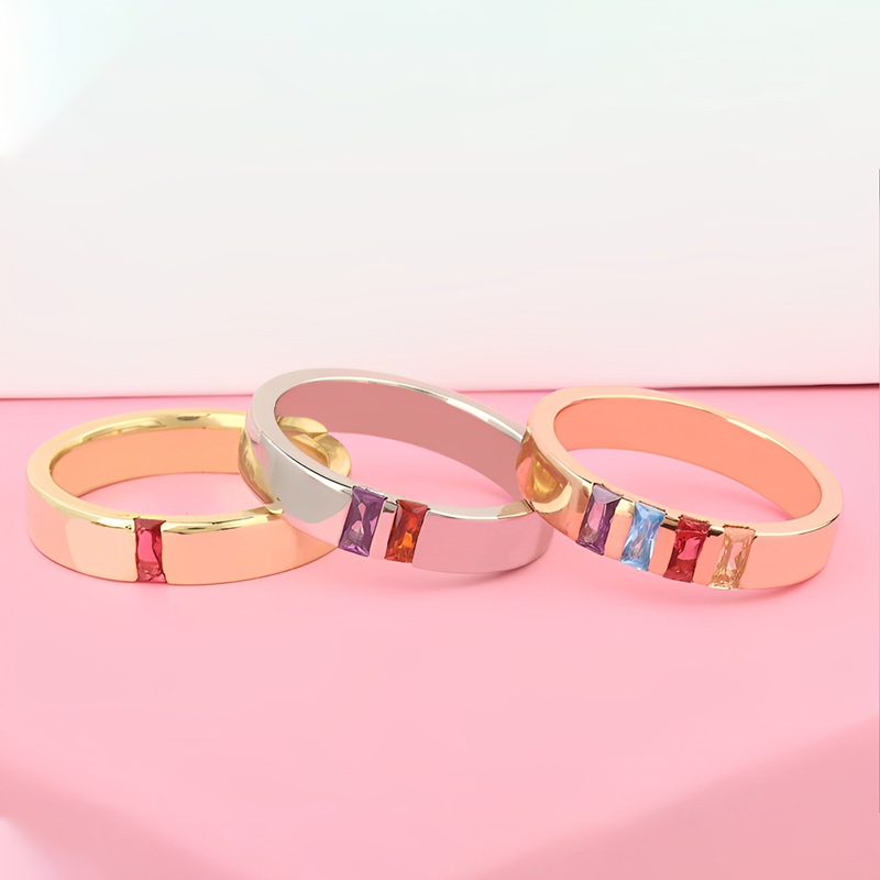 For Mother -  Family Elegant Birthstone Custom Ring