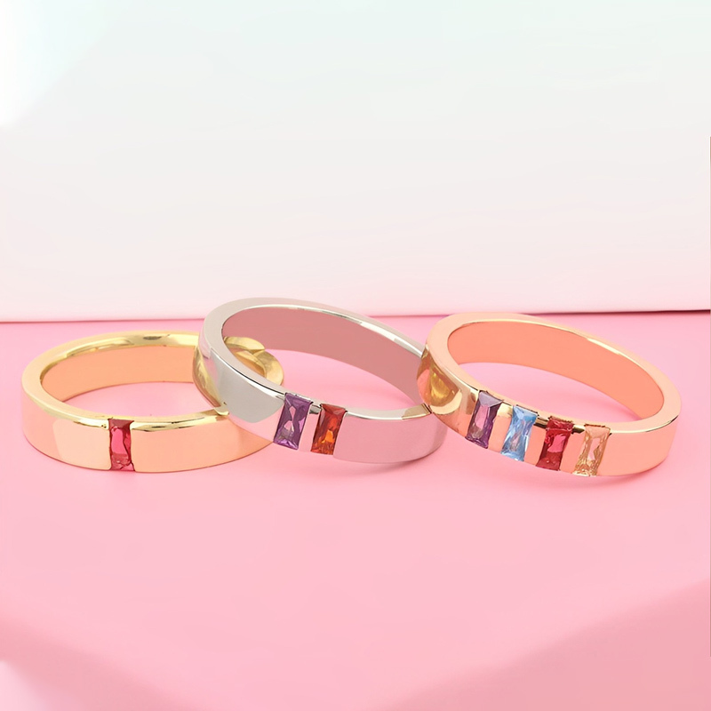 For Mother -  Family Elegant Birthstone Custom Ring