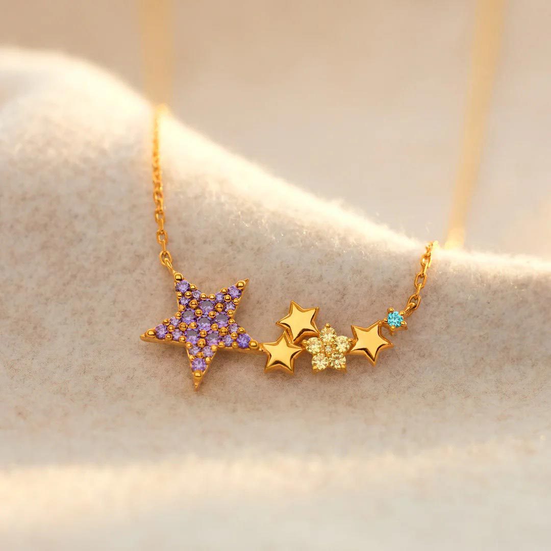 Autism Awareness-Purple Star Necklace