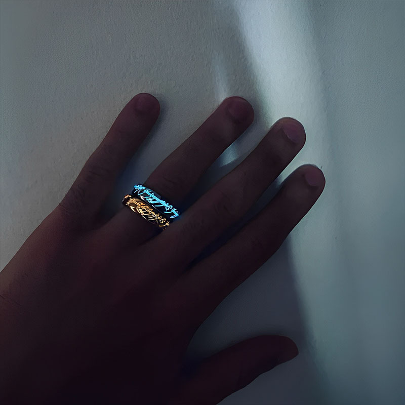 Elvish Ring Glow in the Dark, 1:1 Replica, Magical gift for couples, for boyfriend, or just for yourself (buy two free shipping)