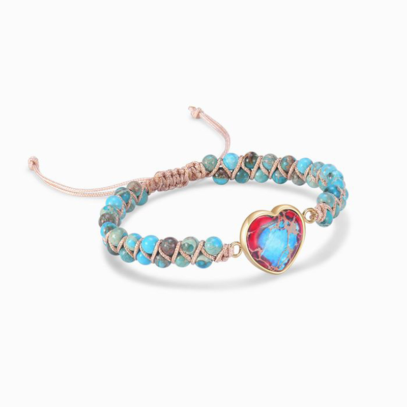 For Daughter-in-law - I Will Forever Love You Heart Beads Bracelet