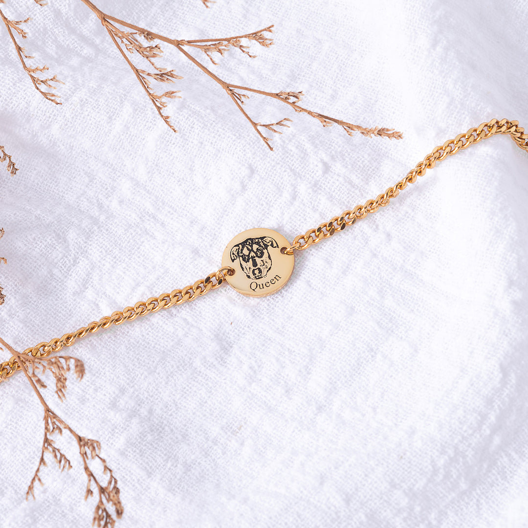 Custom Pet Face Portrait Bracelet
