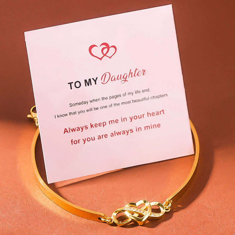 For Daughter - Always Keep Me In Your Heart  Infinity Bracelet-37bracelet