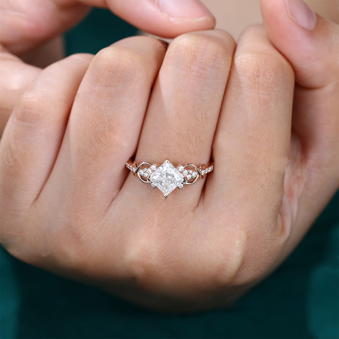 It's OK To Not Be OK Princess Cut Moissanite Ring