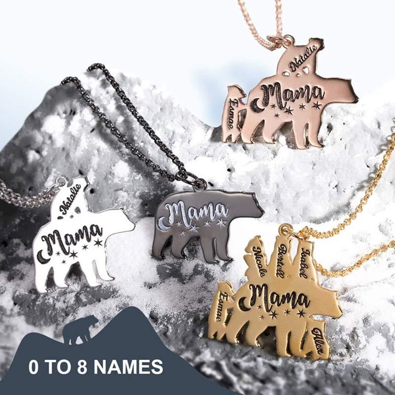 Personalized Mama Bear Necklace for Mom