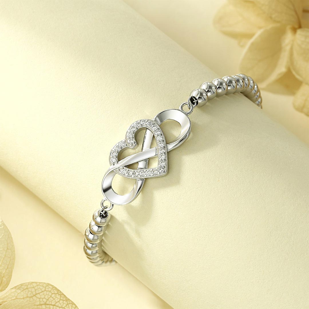 To my Granddaughter Infinity Love Bead Bracelet