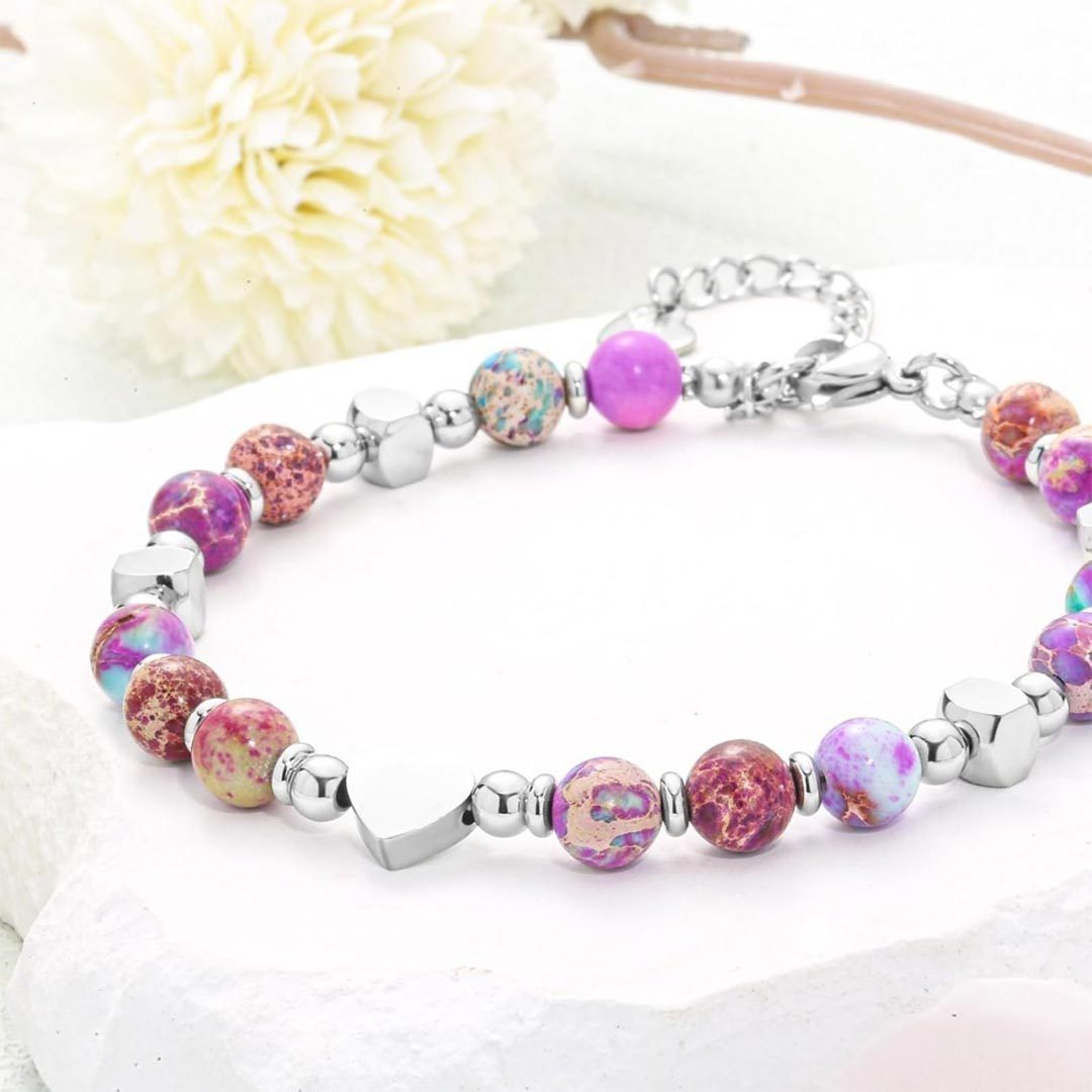 To My Granddaughter-I am so prond of you Heart Bracelet