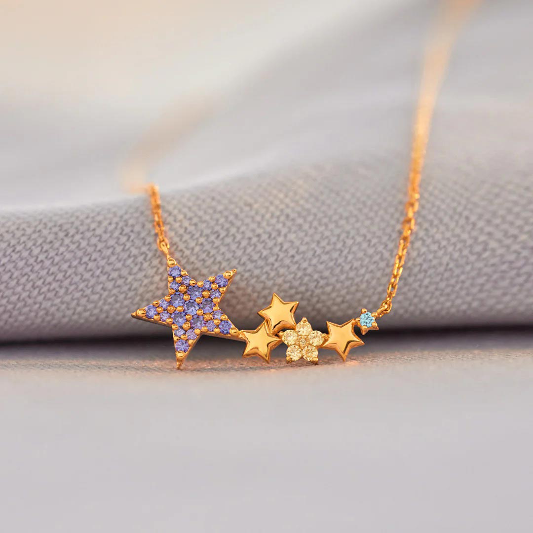Autism Awareness-Purple Star Necklace