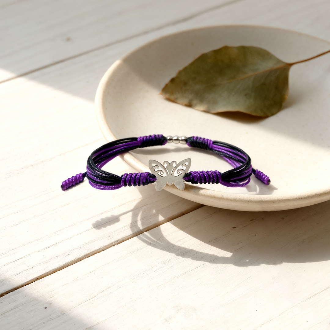 For Memorial -they fly with us every day Butterfly Bracelet