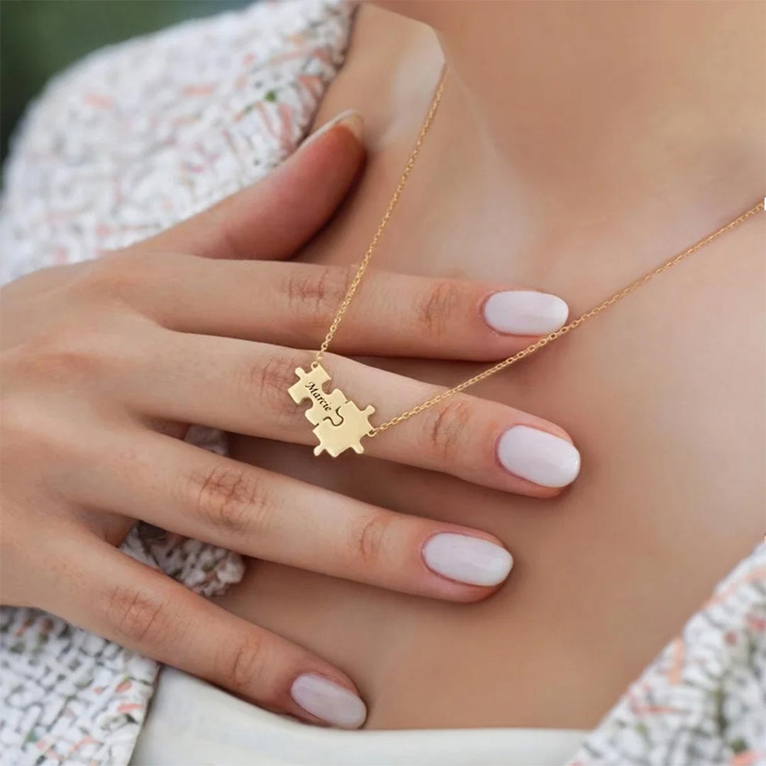 Personalized Name Puzzle Necklace