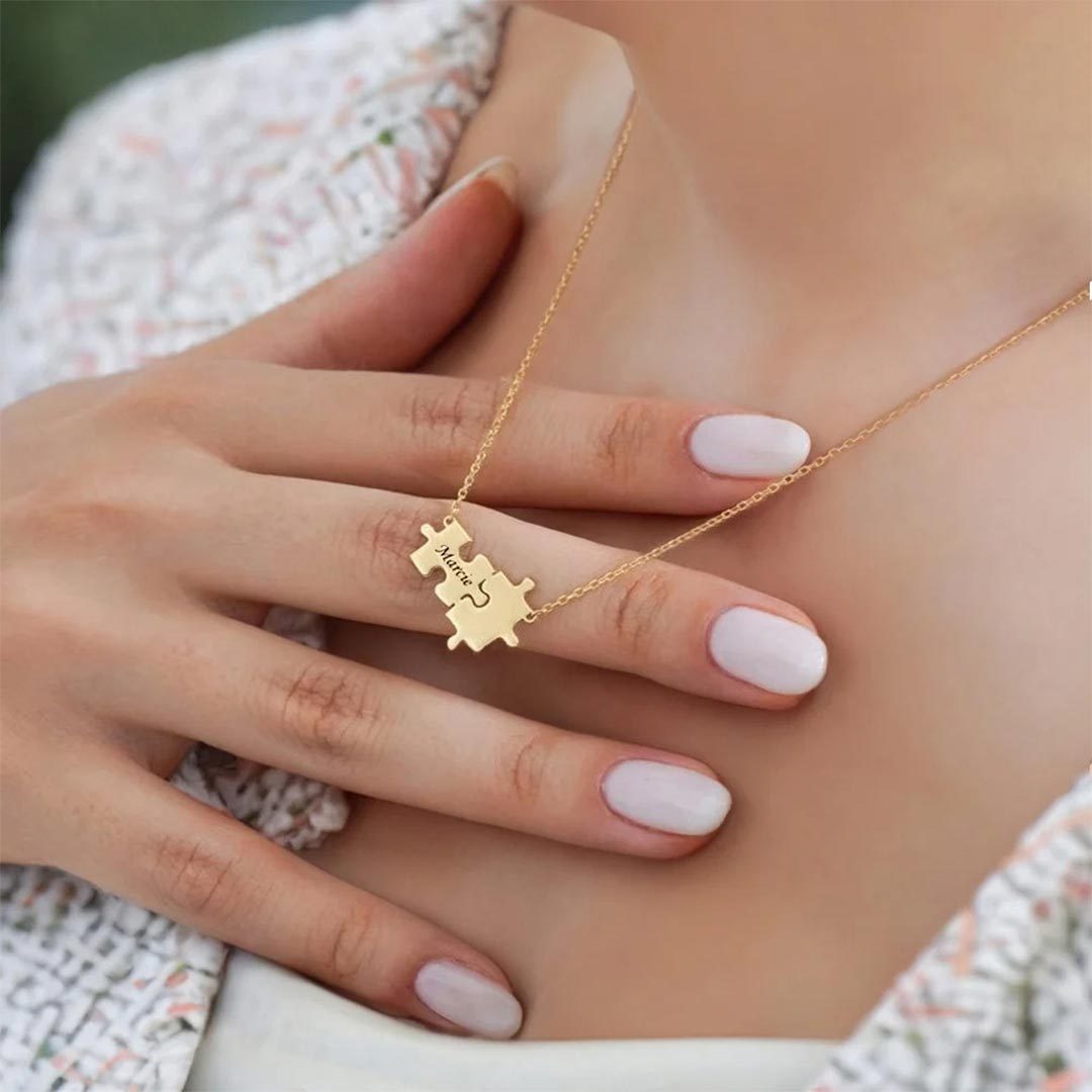 Personalized Name Puzzle Necklace