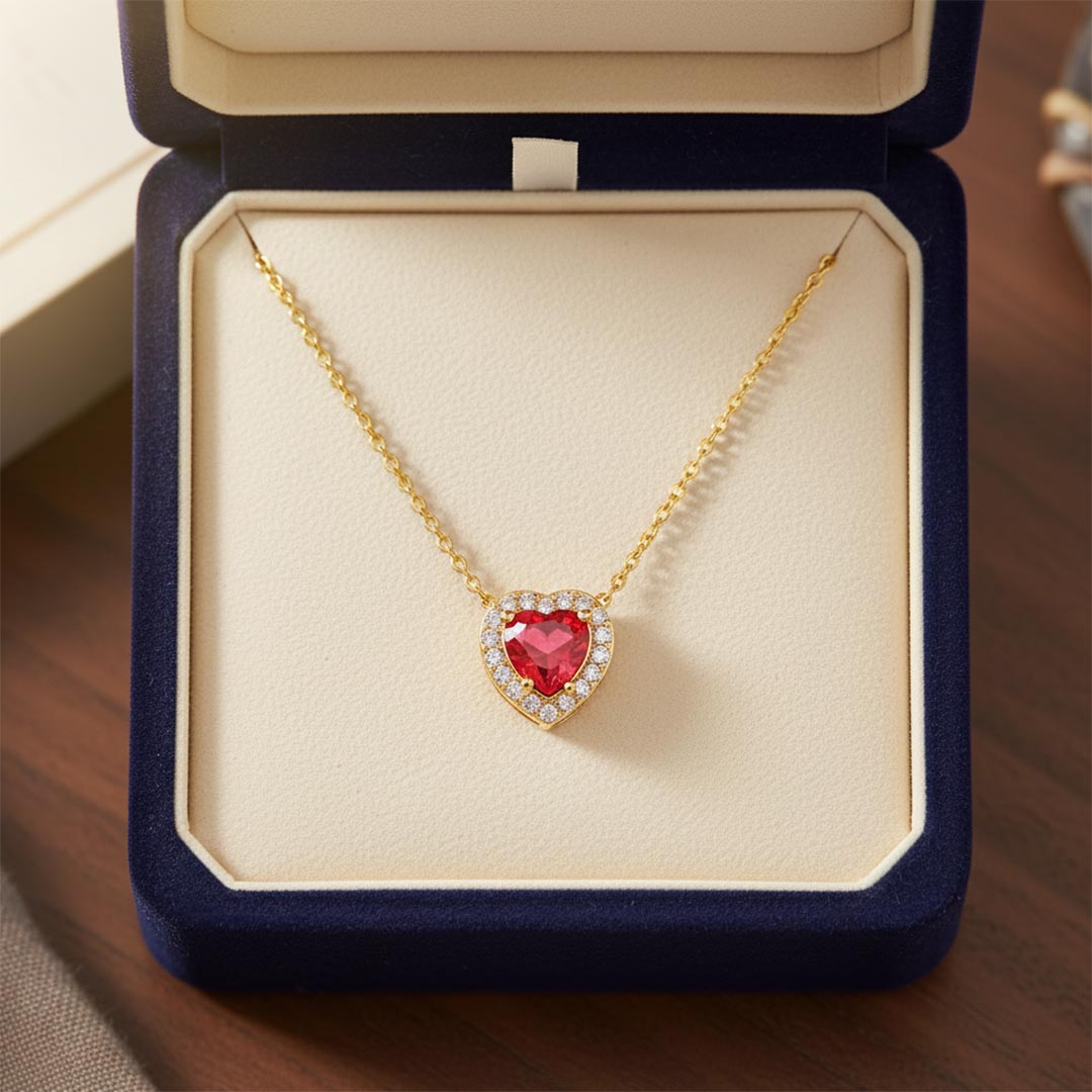 World Hemophilia Day-Red Diamond Necklace