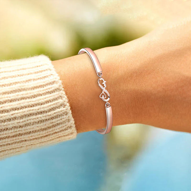 For Granddaughter/Daughter - Unbreakable connections are forged with love Infinity Heartbeat Bracelet-37bracelet