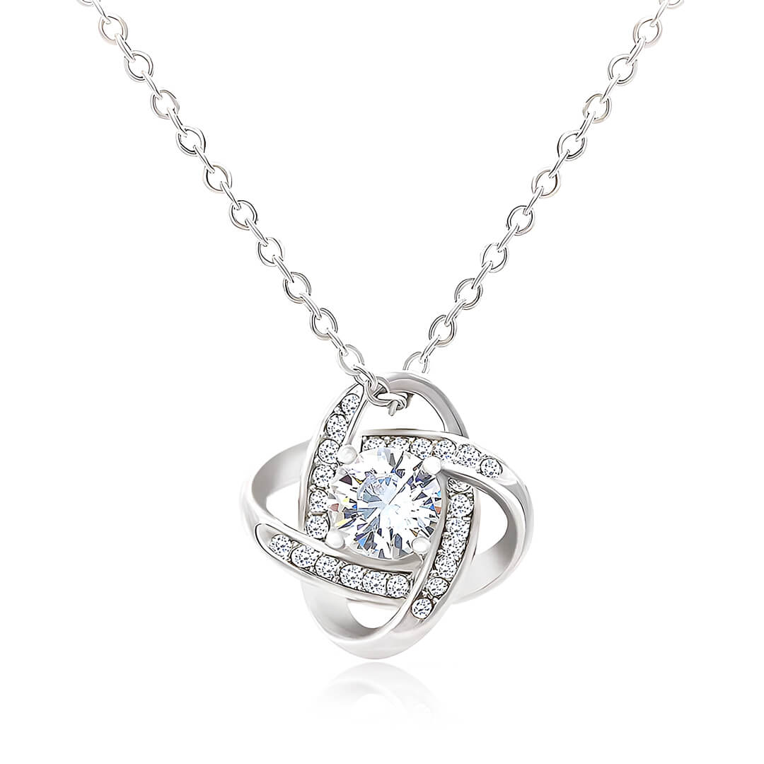 For Mom - To Me You Are The World Knot Necklace