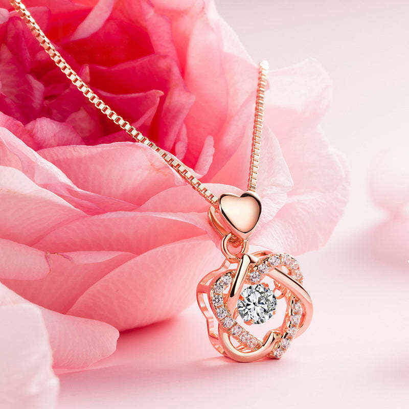 For Daughter - S925 We Are Forever Linked Together Love Knot Necklace