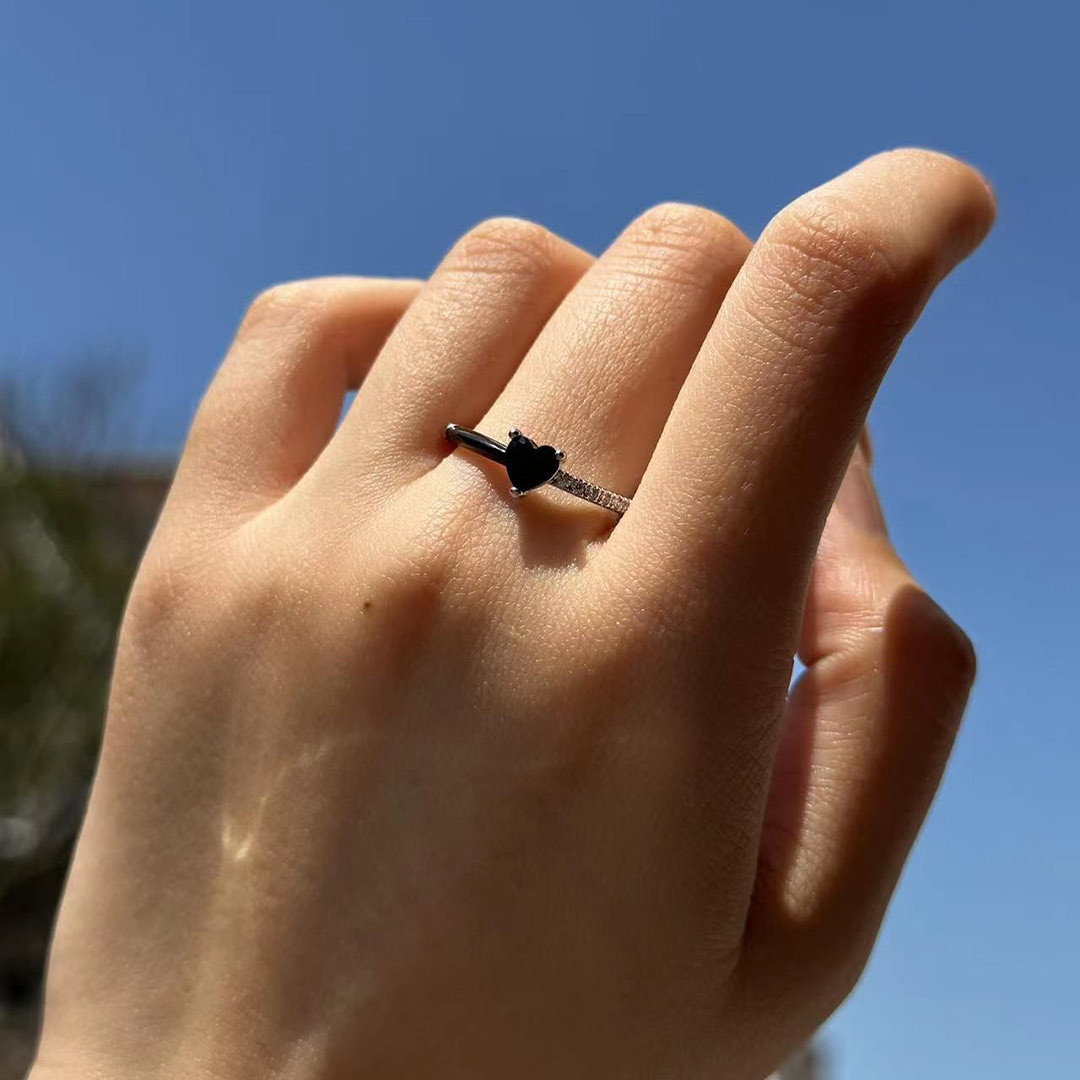 For Friends - Best bitches in heart & soul Half Diamond Ring