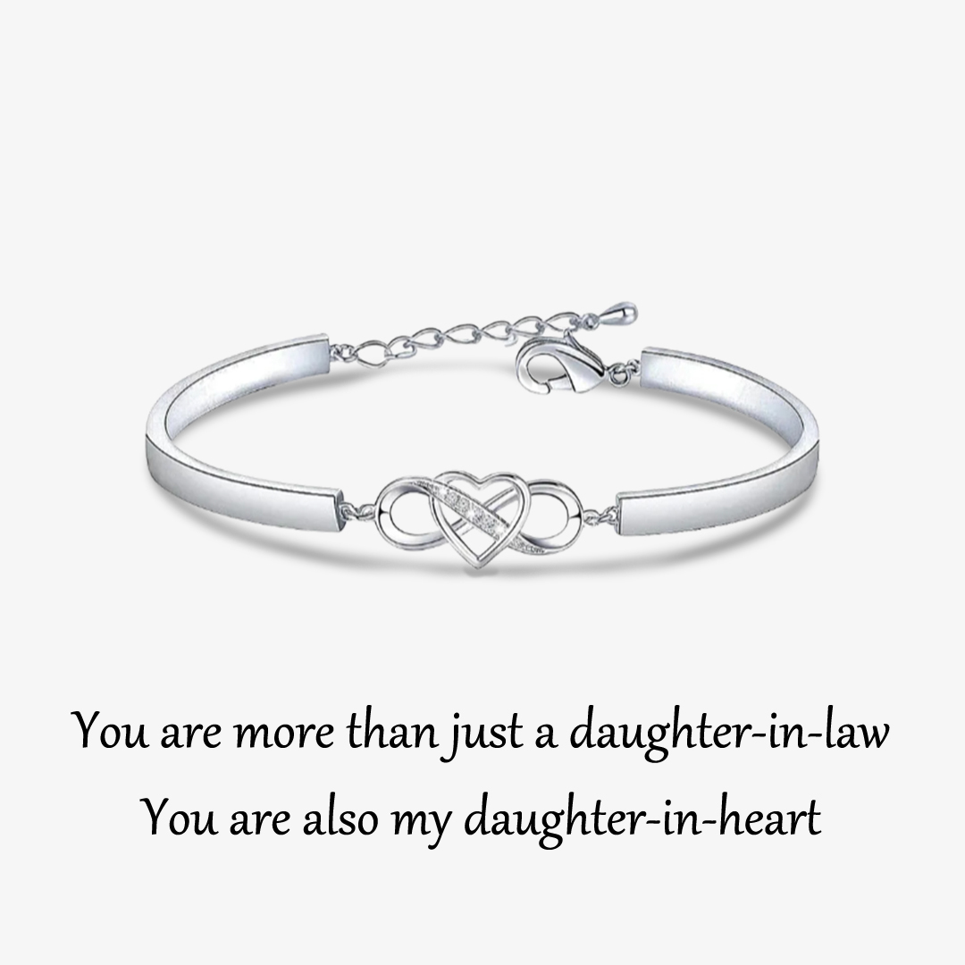 For Daughter-in-law - You Are Also My Daughter-in-heart Infinity Heart Bracelet