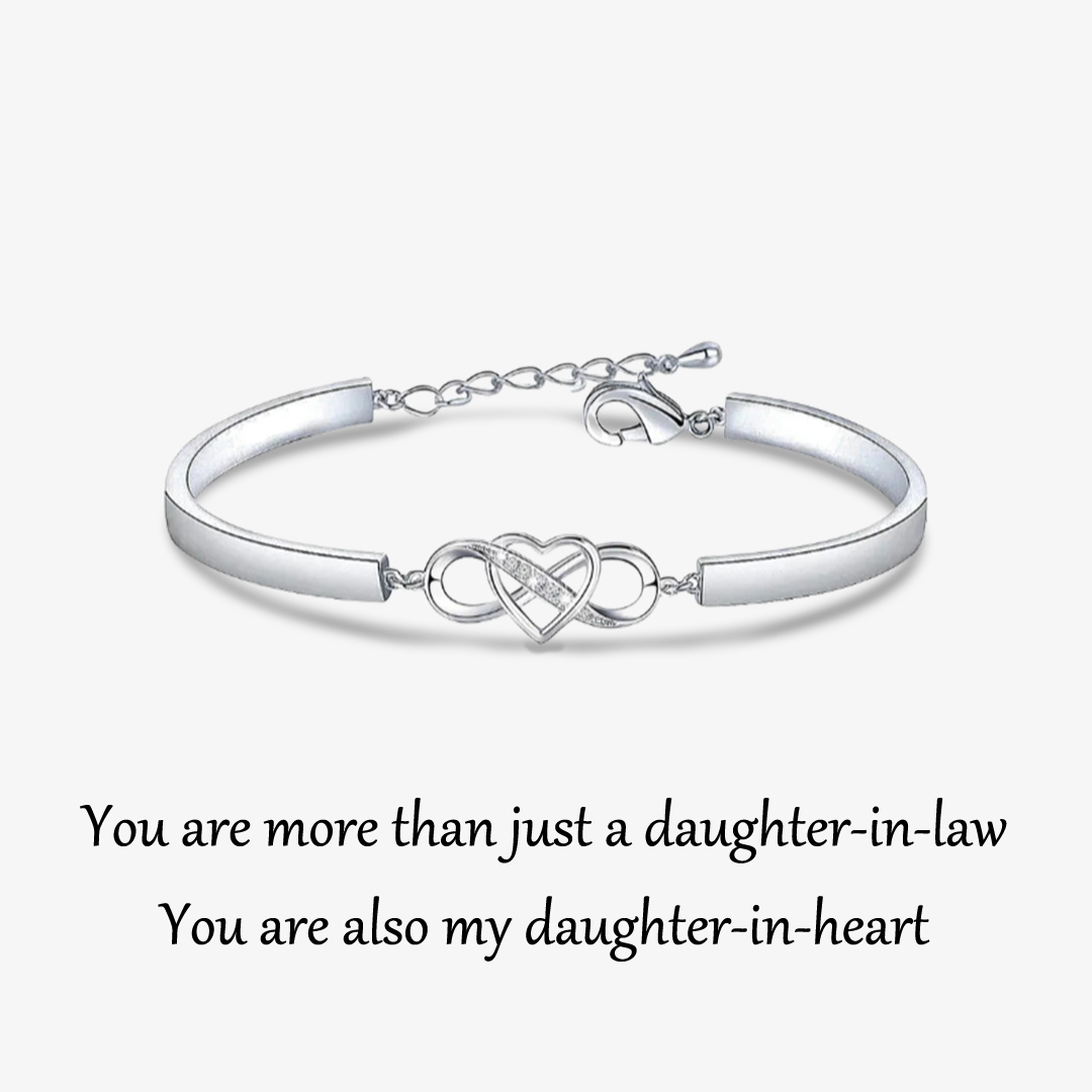 For Daughter-in-law - You Are Also My Daughter-in-heart Infinity Heart Bracelet
