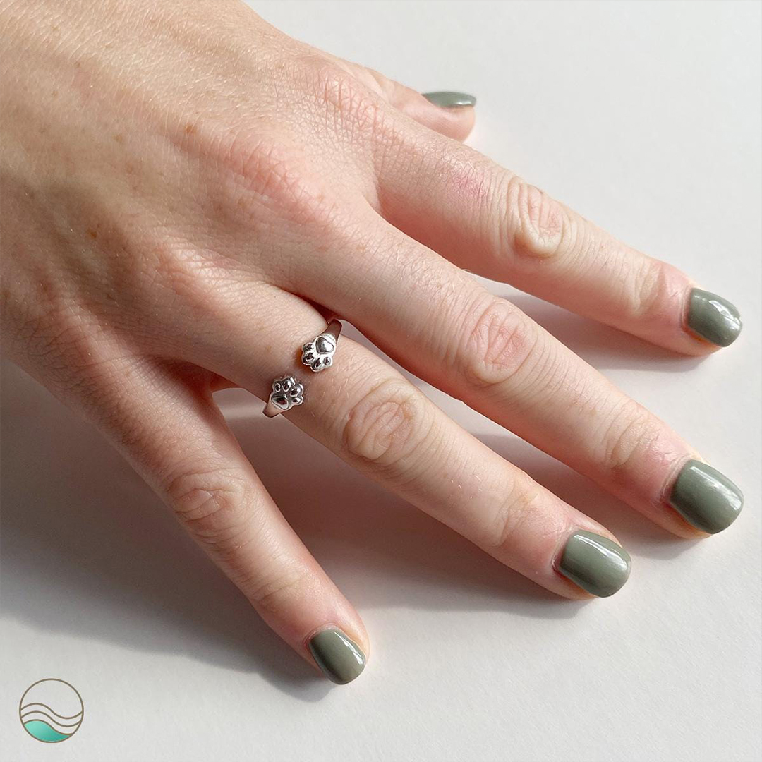 Name Personalized Always Together Paw Ring