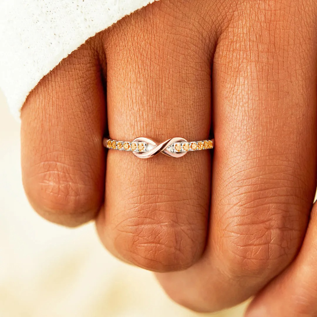 S925 Multiple Sclerosis Awareness Infinity Ring