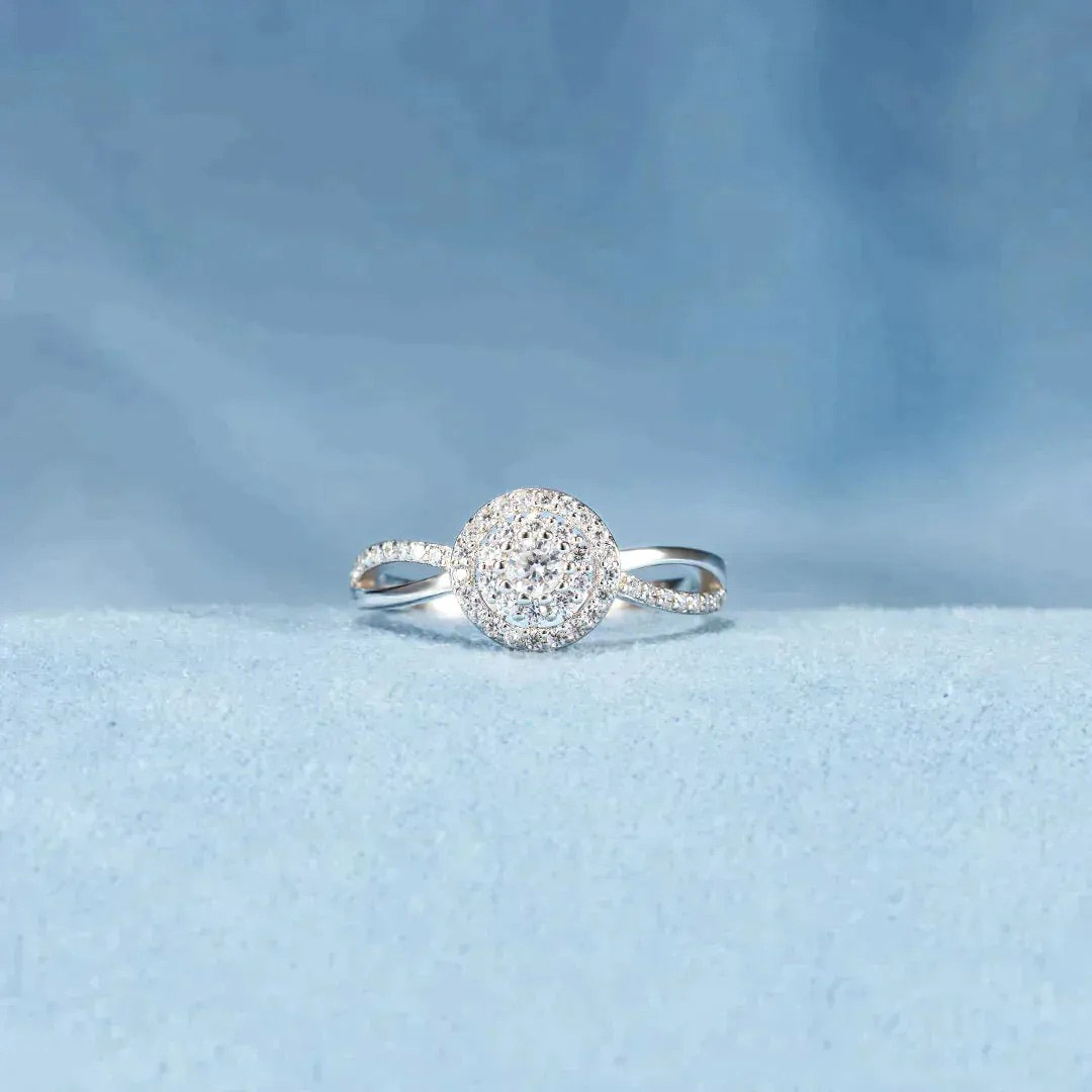 A self-reminder -Round Diamond Infinity Ring
