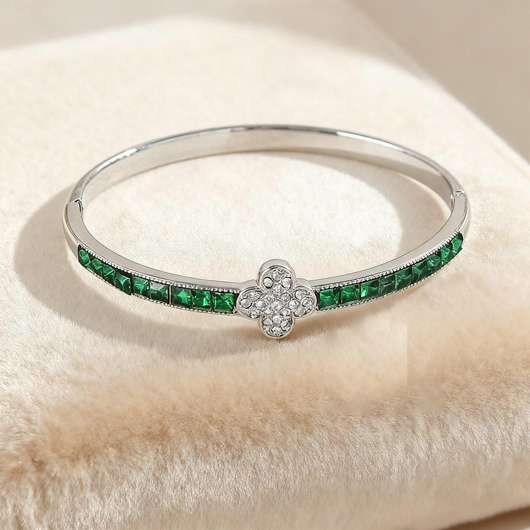 To my daughter-four-leaf clover diamond bracelet