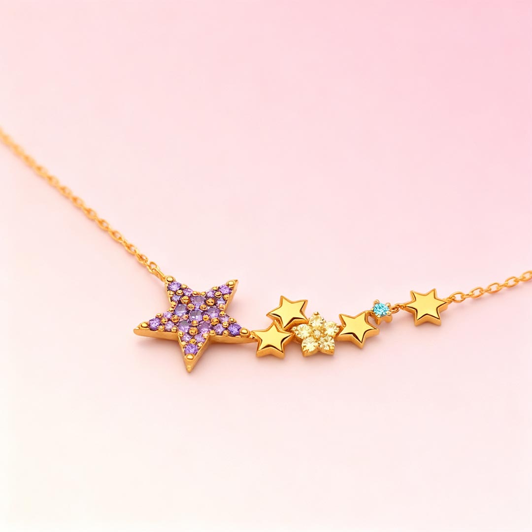 Autism Awareness-Purple Star Necklace
