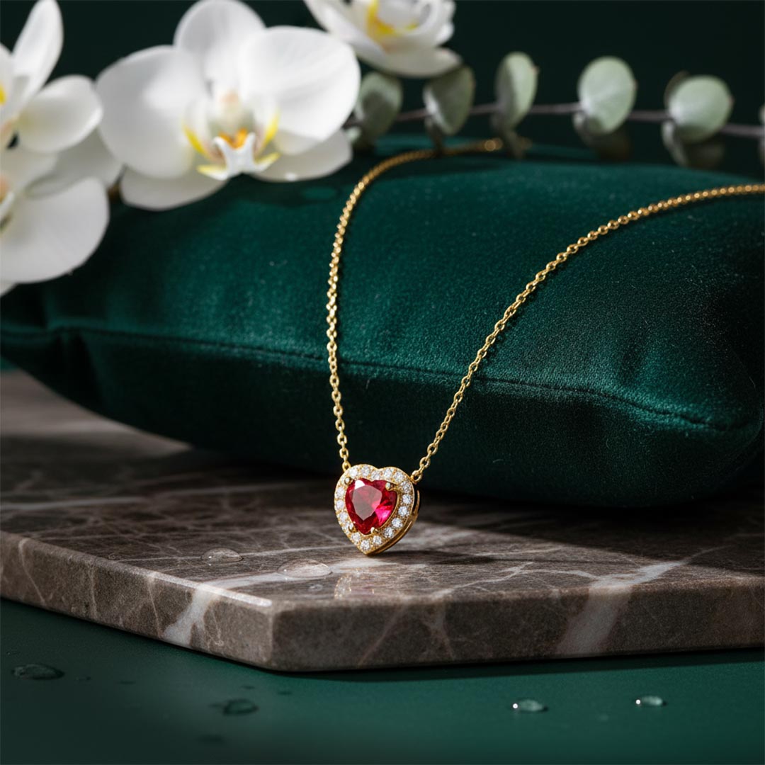 World Hemophilia Day-Red Diamond Necklace