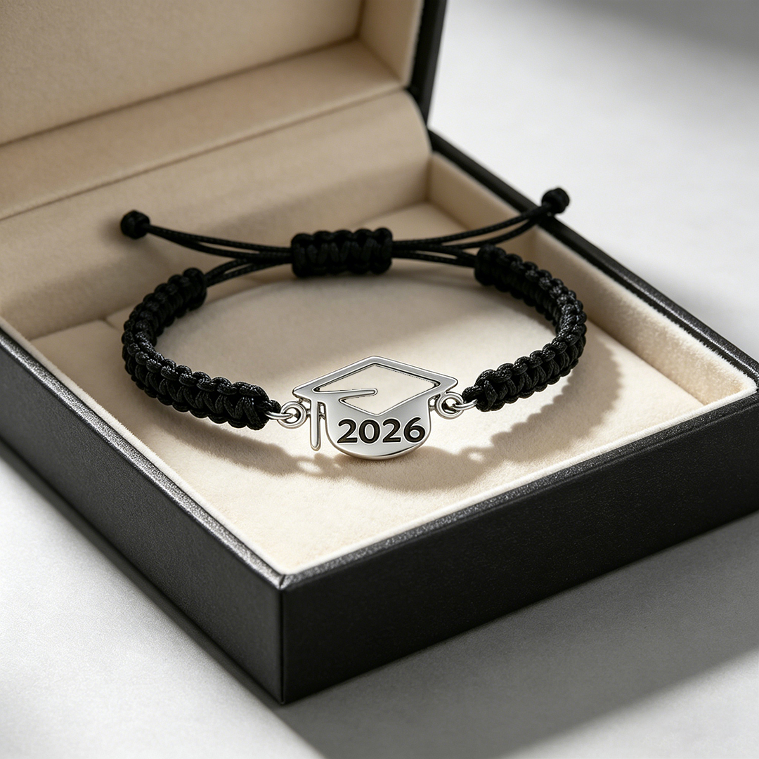 2026 Graduation Cap Braided Bracelet