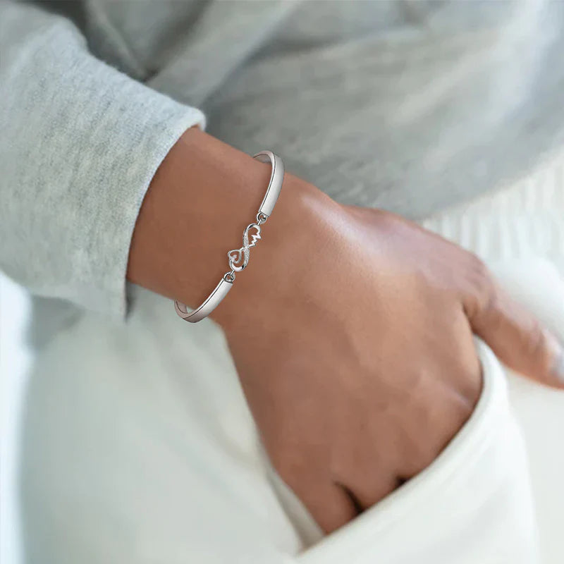 For Granddaughter/Daughter - Unbreakable connections are forged with love Infinity Heartbeat Bracelet-37bracelet