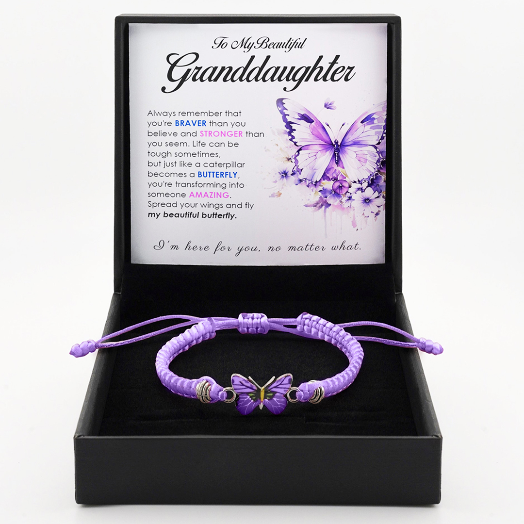 For Granddaughter - "Wings To Fly" Butterfly Bracelet