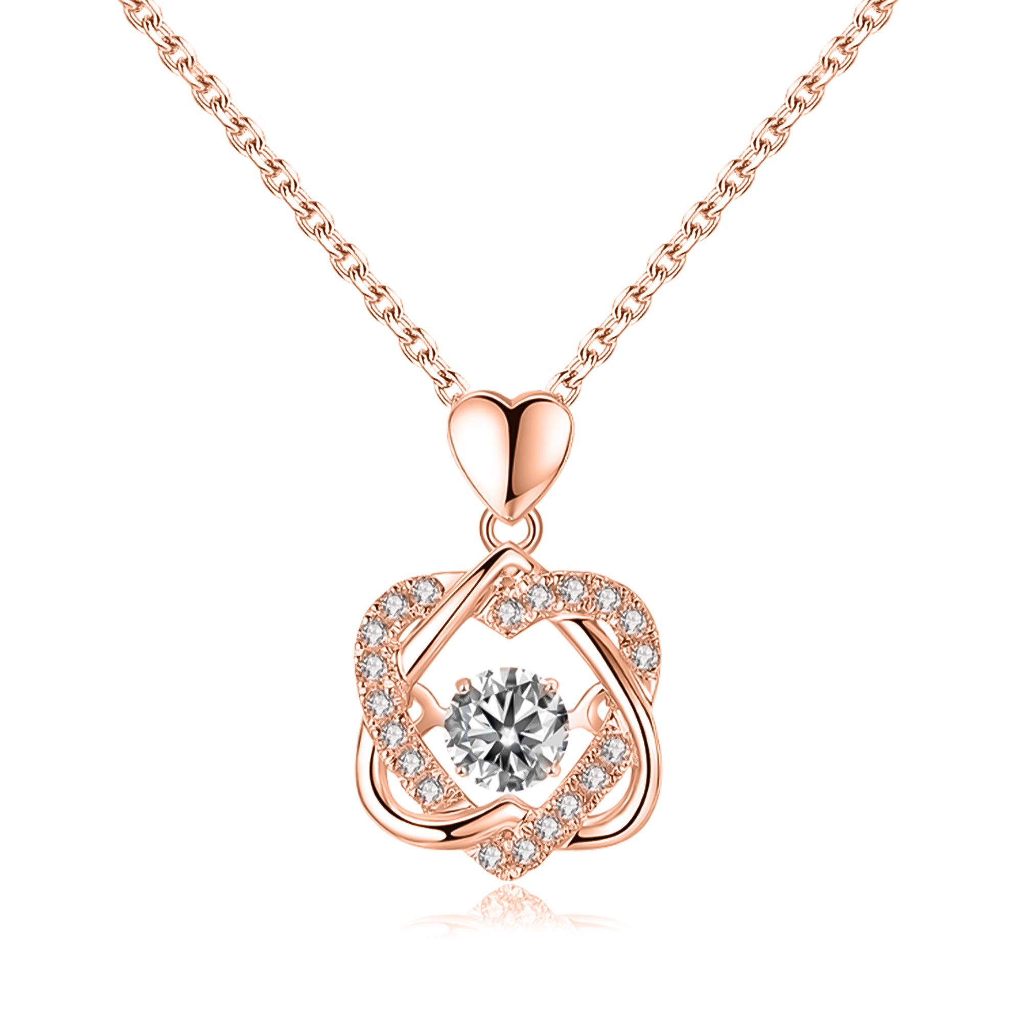 For Daughter - S925 We Are Forever Linked Together Love Knot Necklace