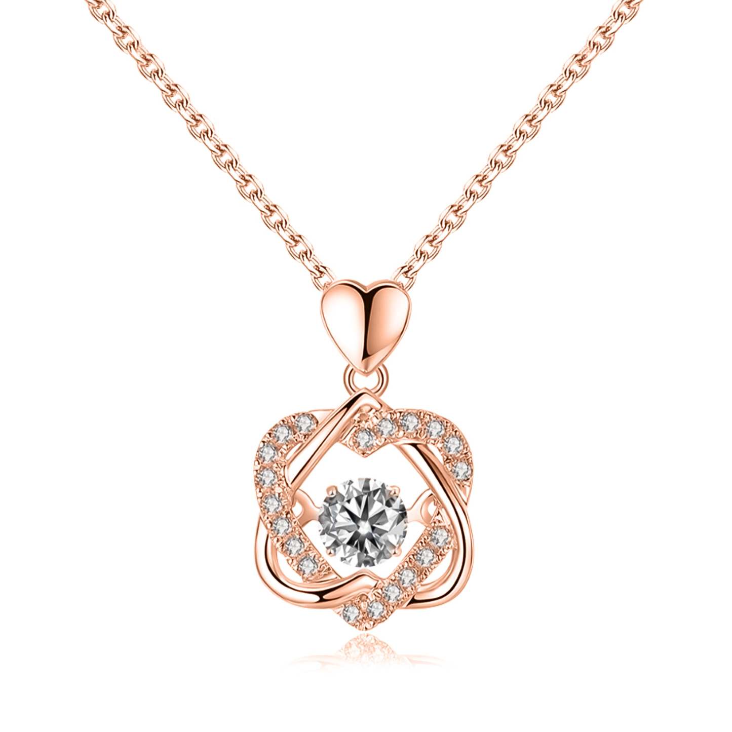 For Daughter - S925 We Are Forever Linked Together Love Knot Necklace