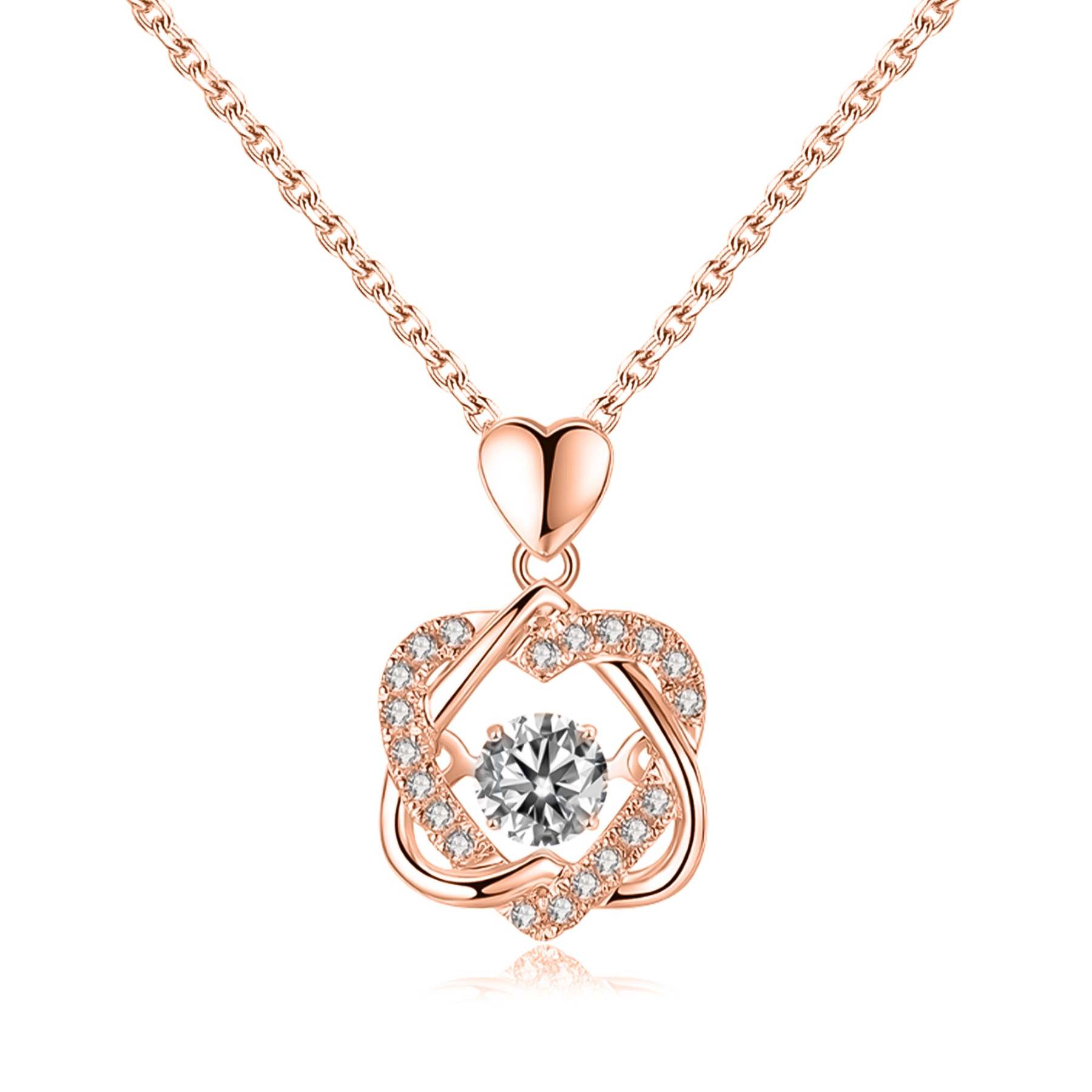 For Daughter - S925 We Are Forever Linked Together Love Knot Necklace