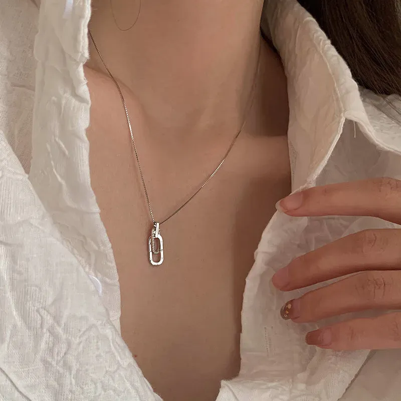 For Daughter - S925 We Are Forever Linked Together Circle Necklace