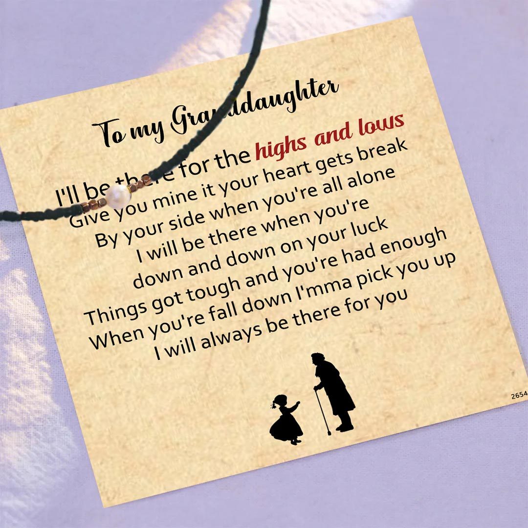 To my granddaughter-Pearl necklace