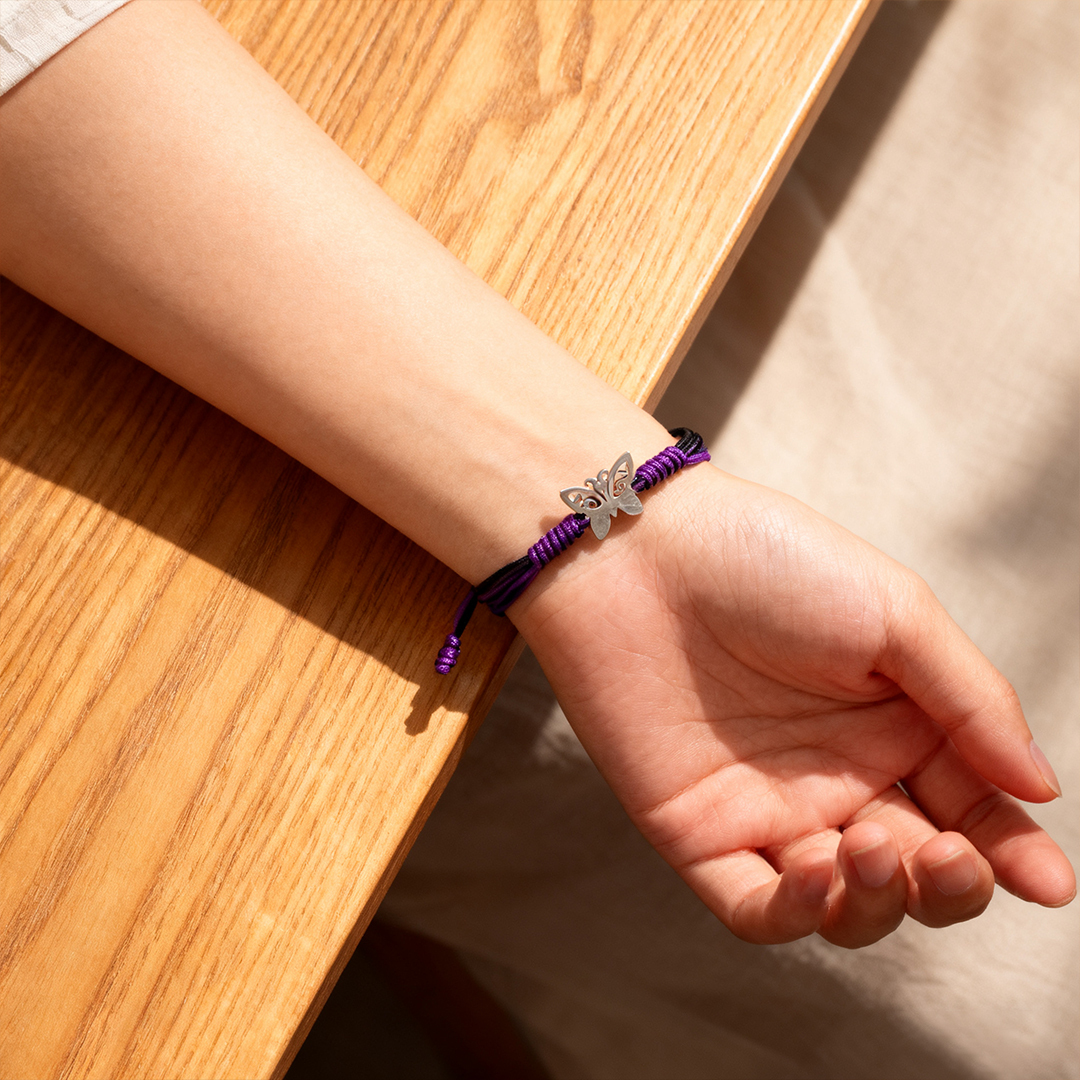 For Memorial -they fly with us every day Butterfly Bracelet