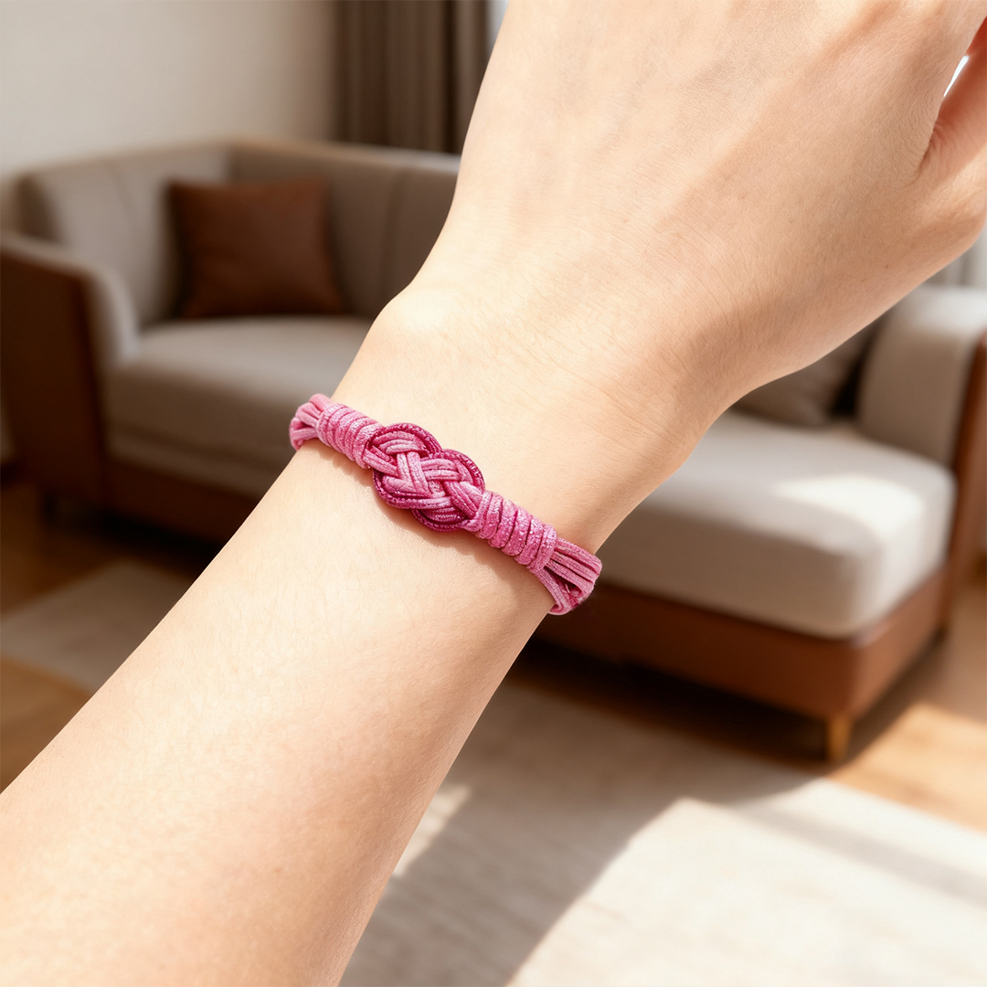 Breast Cancer Awareness-Support the fighters Pink knot bracelet