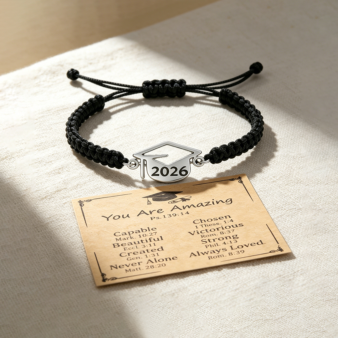 2026 Graduation Cap Braided Bracelet